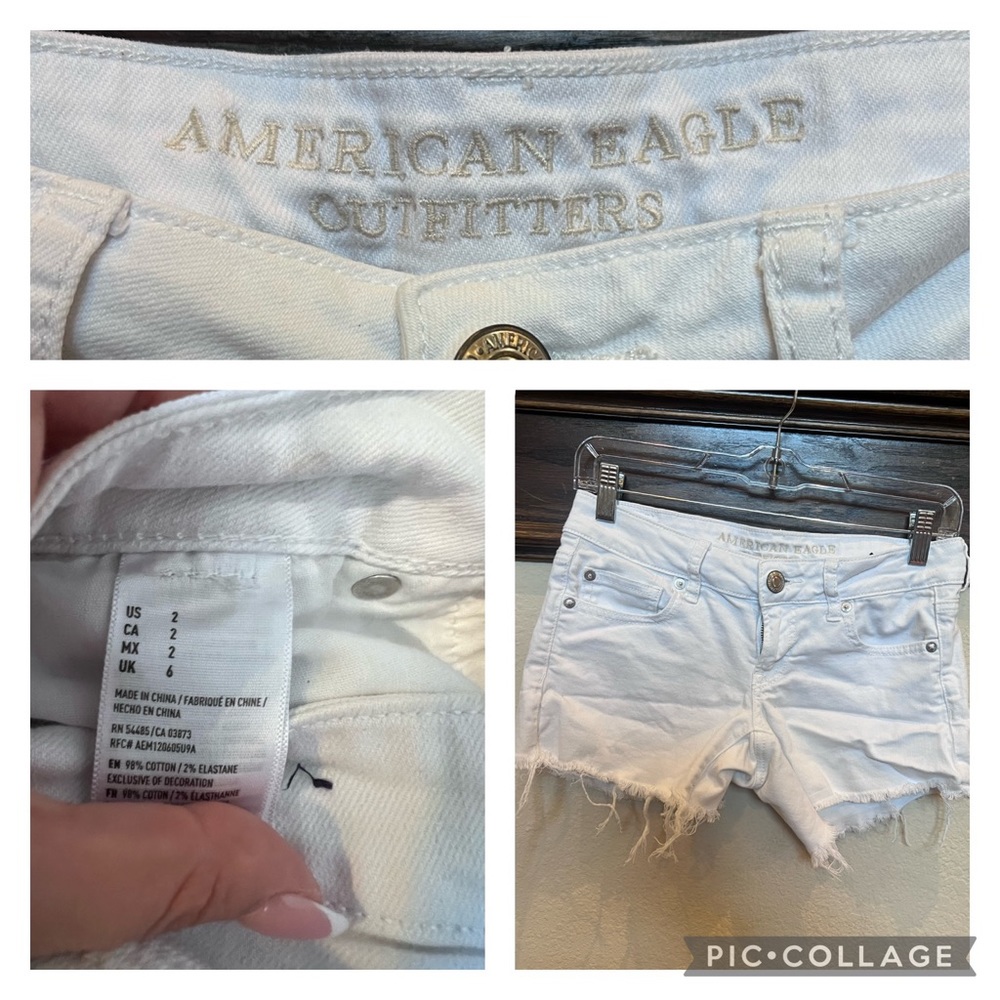 White American eagle shorts size 2